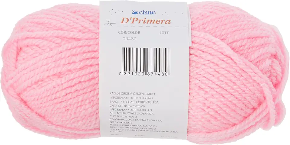 Lã Para Tricô Cisne D'primera 40g Rosa Bebe