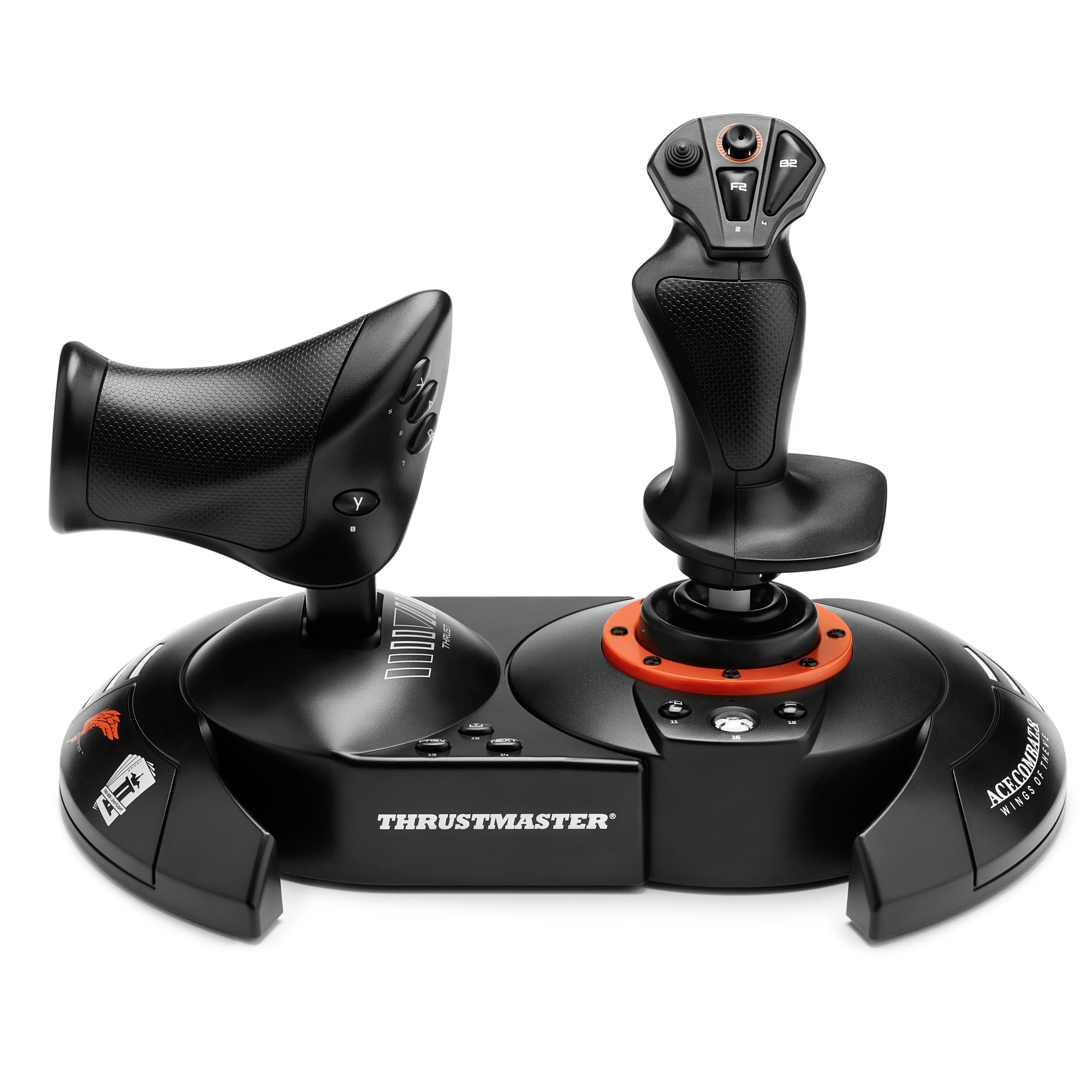 Thrustmaster T.Flight Hotas Neo Ace Combat 8 - XBOX/PC | Licencia oficial Ace Combat 8, sensores H.E.A.R.T., acelerador desmontable, vibración integrada y timón dual