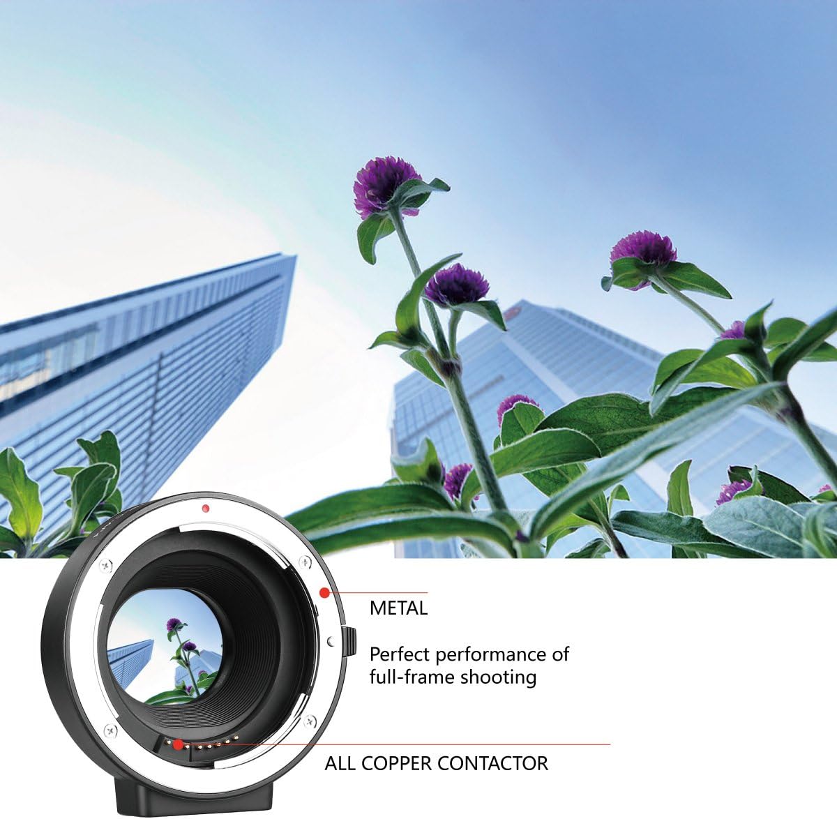 Meike C-AF4 Adapter Ring Auto Focus Canon DSLR EF/S Bayonet Lens to Canon Mirrorless Camera Such as EOS-M EOS-M5