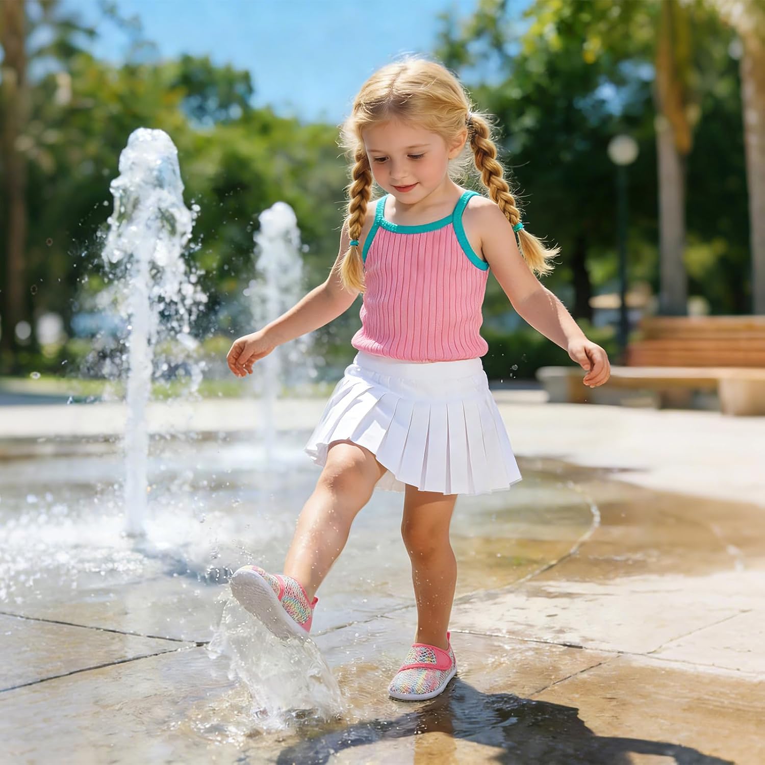 LeIsfIt Toddler Water Shoes Boys Girls Barefoot Aqua Socks Kids Breathable Quick-Dry Swim Shoes for Beach Pool Surf - Image 2