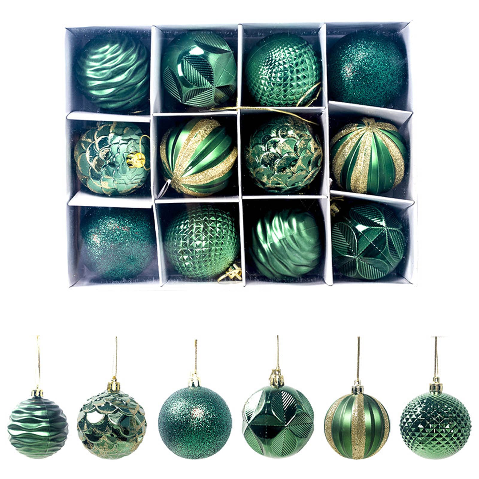 Christmas Tree Decorations - Small Orange and Pink Ornaments, White Baubles, Mini Xmas Balls for Holiday Decor — image 1