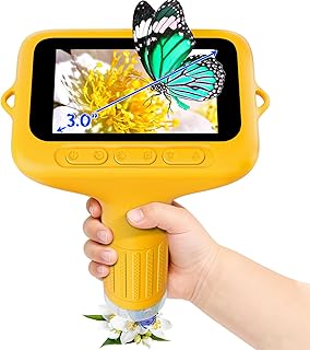 Digitales Mikroskop für Kinder, SKYBASIC Mini-Mikroskopkamera mit 3,0-Zoll-IPS-Bildschirm, 1000-fachem Zoom, tragbares Kindermikroskop, PC-kompatibel, Geburtstagsgeschenk für Kinder von 6-12 Jahren