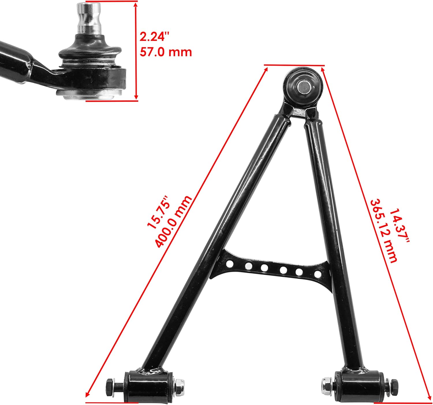 Caltric Front Lower Suspension Left A-Arm Compatible with Yamaha Grizzly 660 Yfm660F 4X4 2003-2008