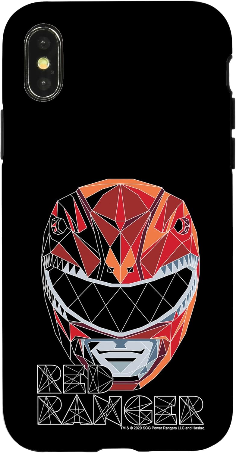 Power Rangers Red Ranger Polygon Big Face Case for iPhone 16 Pro Max