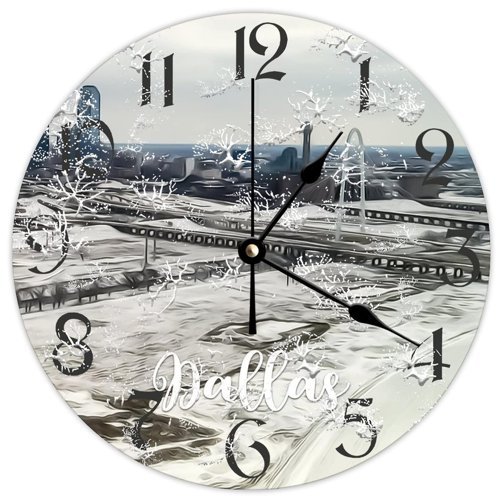 Horloge bois Dallas silencieuse sans tic-tac pour en finir avec le bruit