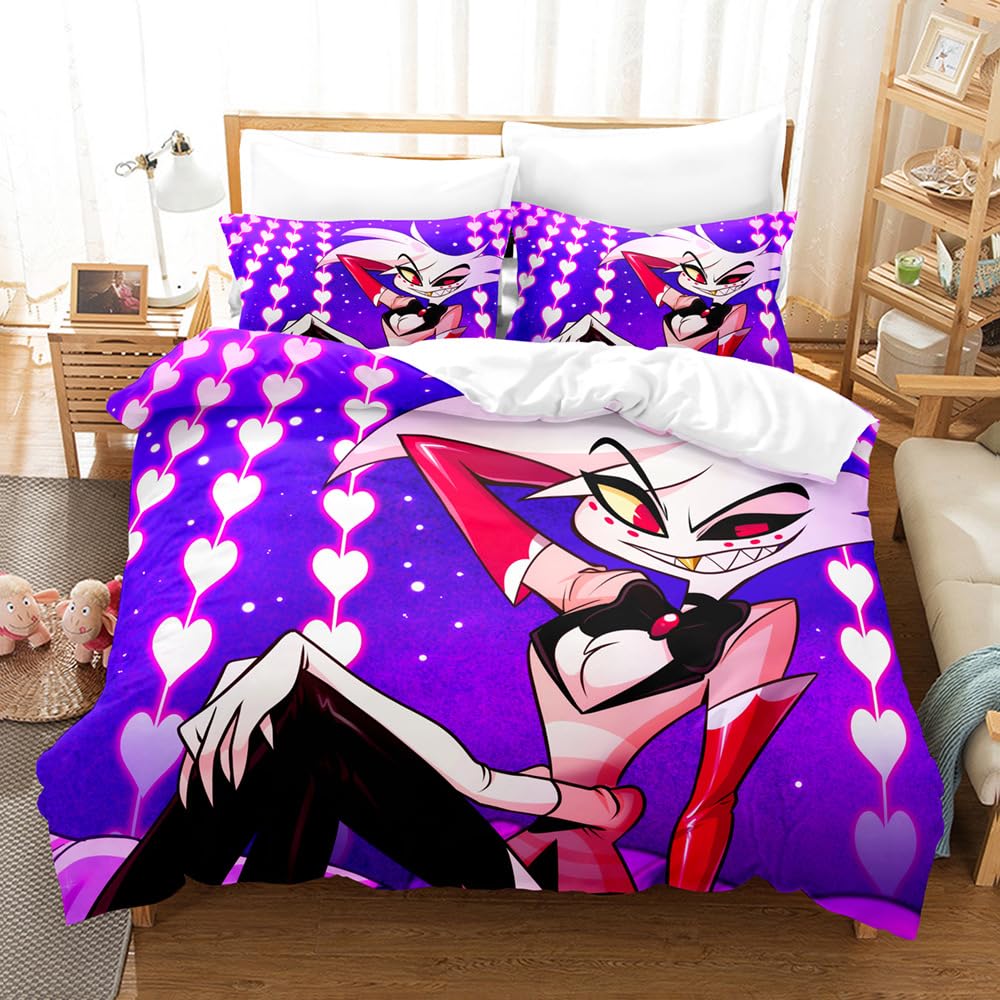 Parure de lit Hazbin Hotel le cadeau idéal pour les fans de l'anime Charlie et Angel Dust