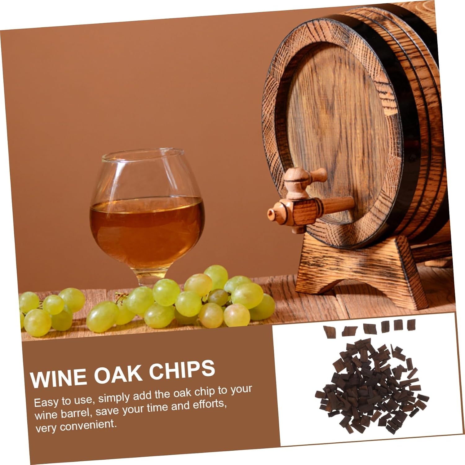 BESPORTBLE French Oak Chips for Wine Brewing Heavy Chips for Enhancing and Flavor Winemaking and Brewing Supplies