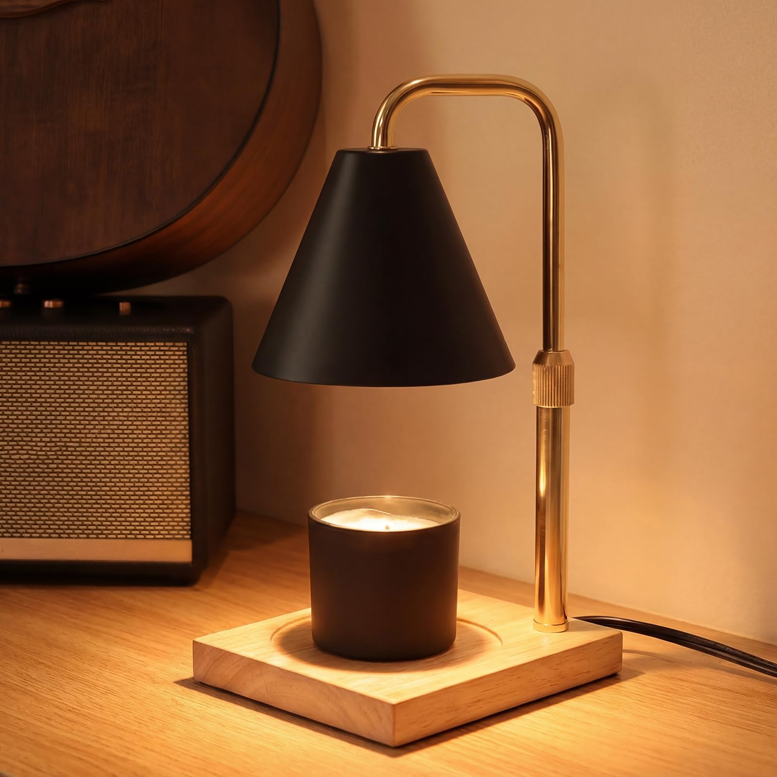 BJFFN SIJIE-USA BJFFN Candle Warmer Lamp with Timer -Birthday Gifts for Women Mom, House Warming Gifts New Home Decor, Dimmable Wax Melt Warmer for Jar Candles with 2 Bulbs