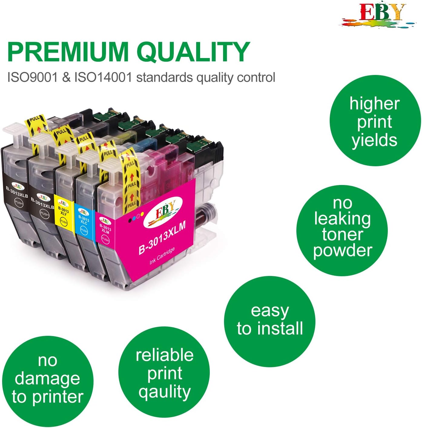 Wееklу Tор Sаlе EBY Compatible Ink Cartridge Replacement 10 Pack for Brother LC3013 LC-3013 LC3011 Use with Brother MFC-J491DW MFC-J497DW MFC-J690DW MFC-J895DW (4 Black 2 Cyan 2 Magenta 2 Yellow)