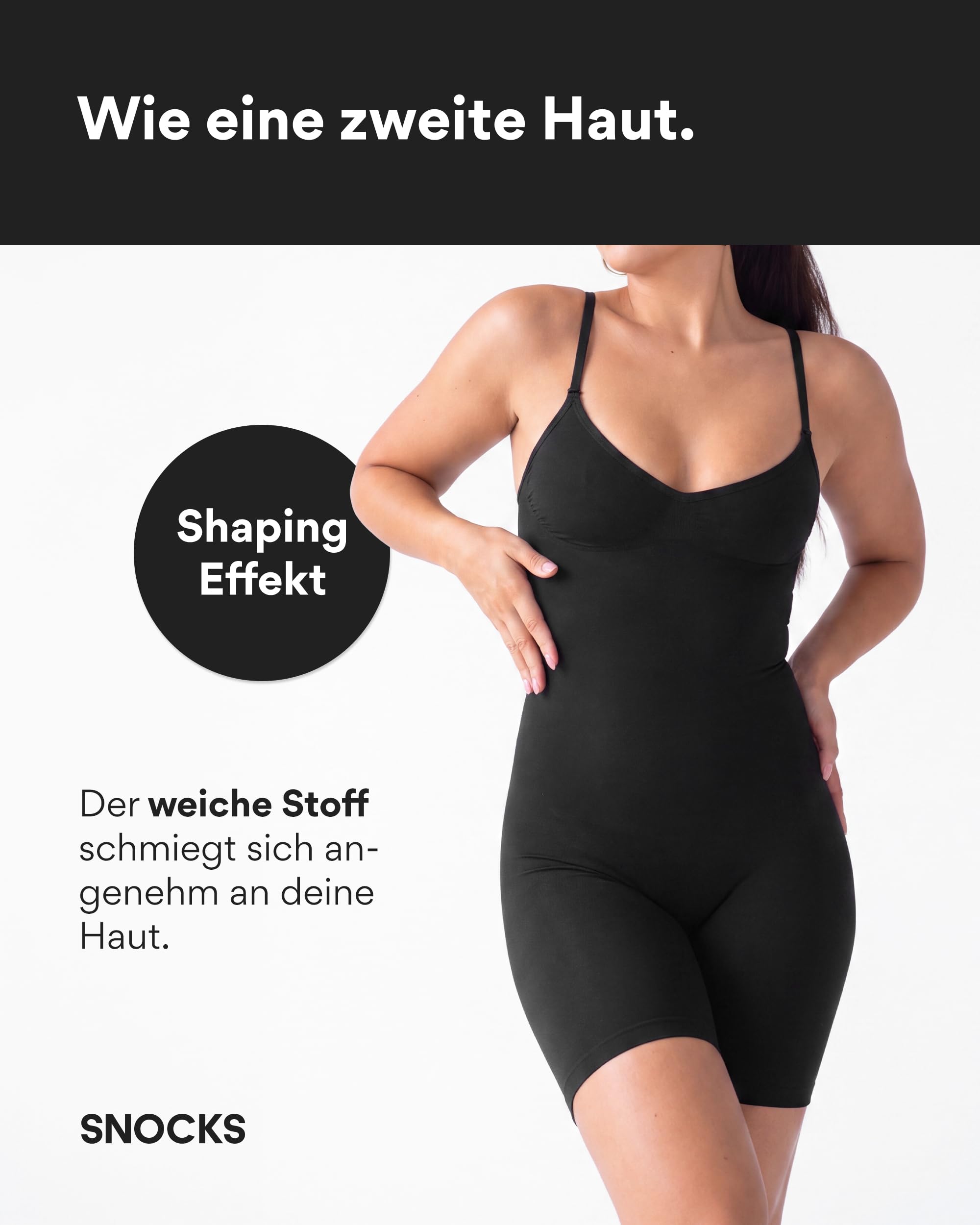 Snocks Shapewear Bodysuit Damen Po Push-up - Shaping Body Bauchweg