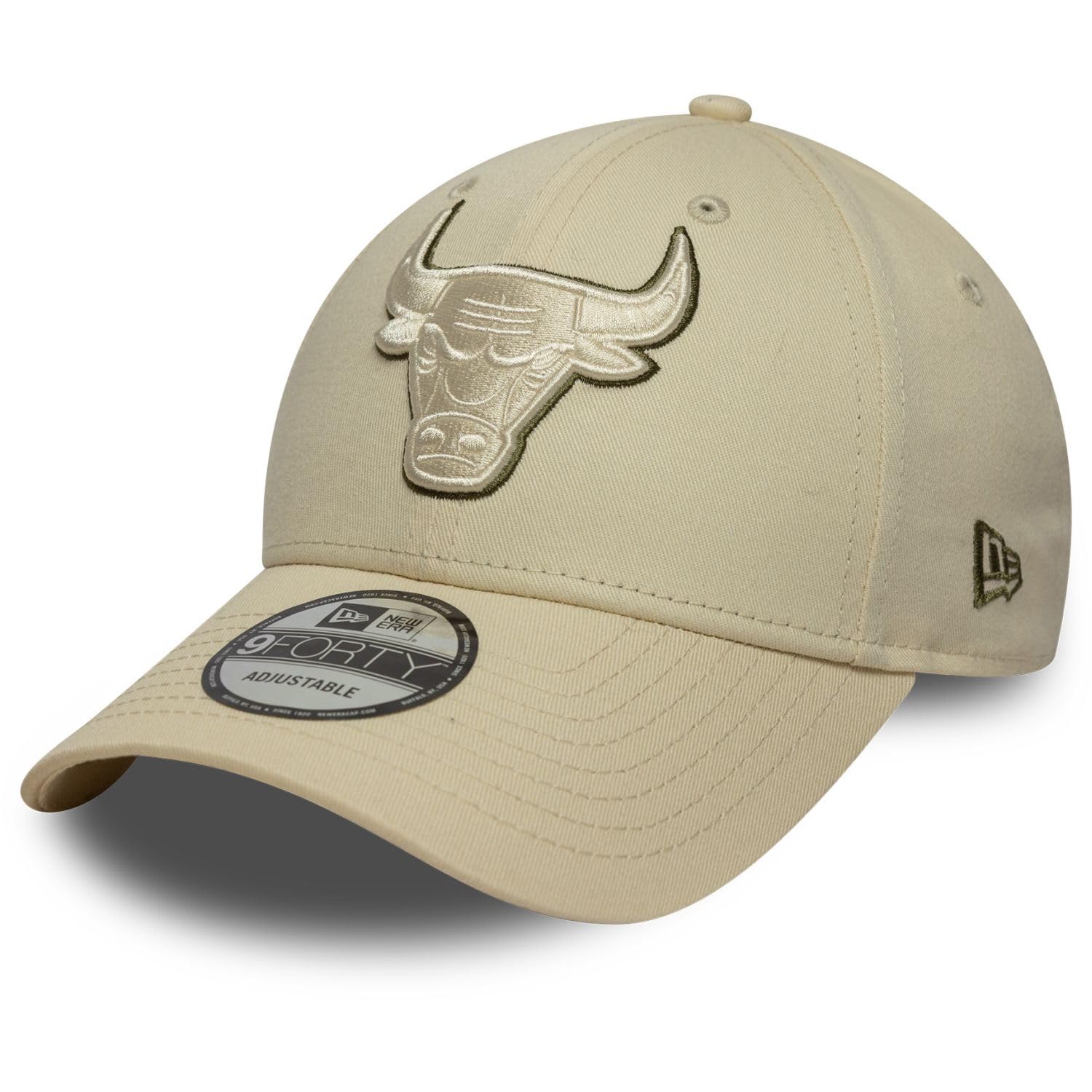 New Era Unisex Beige 9Forty Strapback Cap - Outline Chicago Bulls