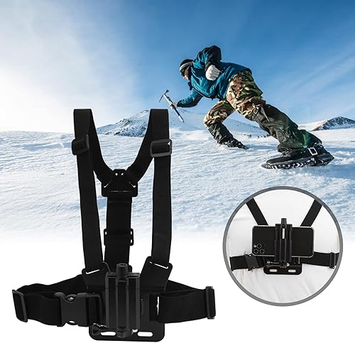 Miniatura 8 de Soporte de correa de pecho para teléfono móvil, soporte para arnés de montaje en el pecho del teléfono celular, clip de 5.5 pulgadas, soporte de