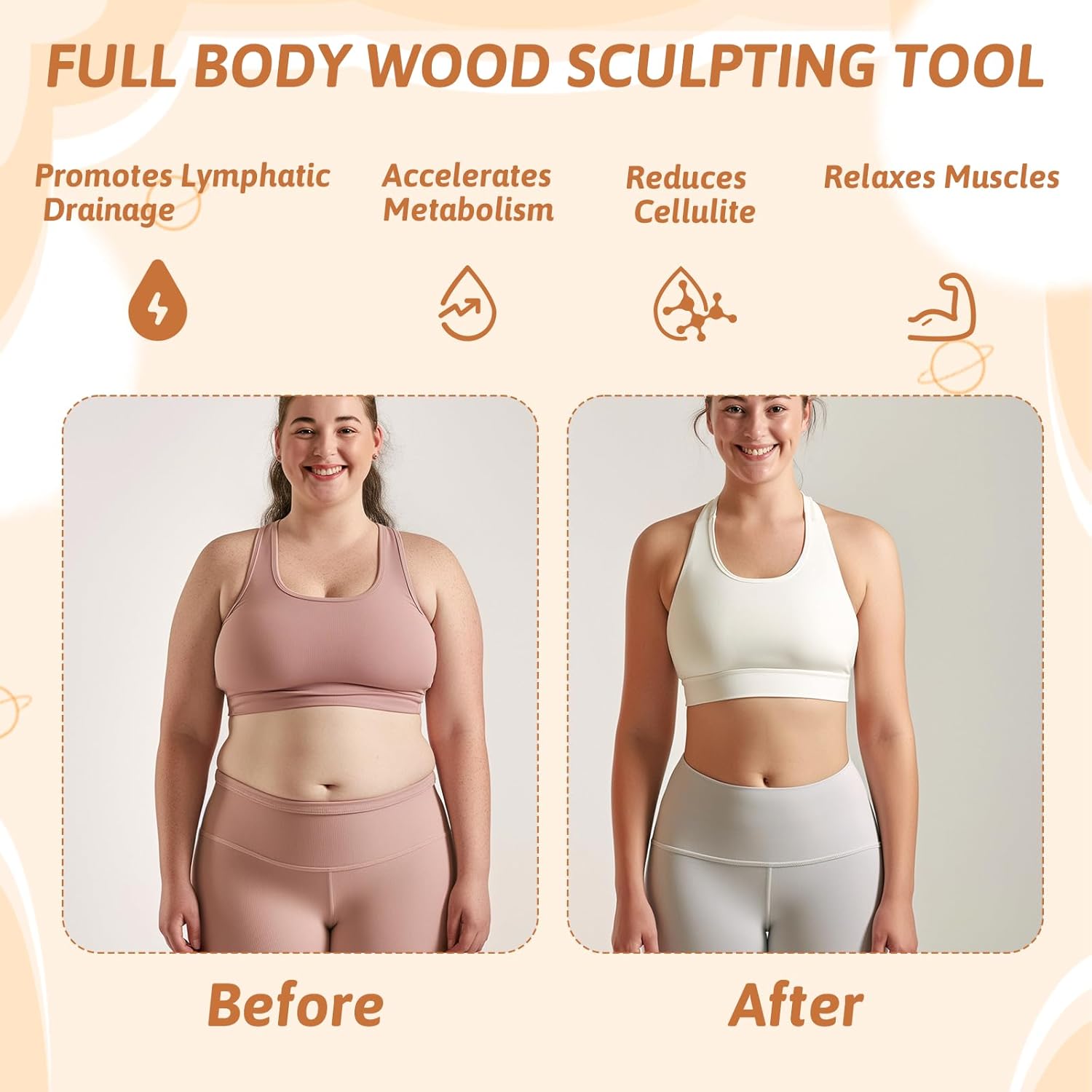 Meridian Pressure Brush, Wood Therapy Massage Tools for Belly Fat Wooden Meridians Massager Comb Handheld Massage Body Brush for Cellulite Remover, Lymphatic Drainage, Muscle Pain Relief - Image 7