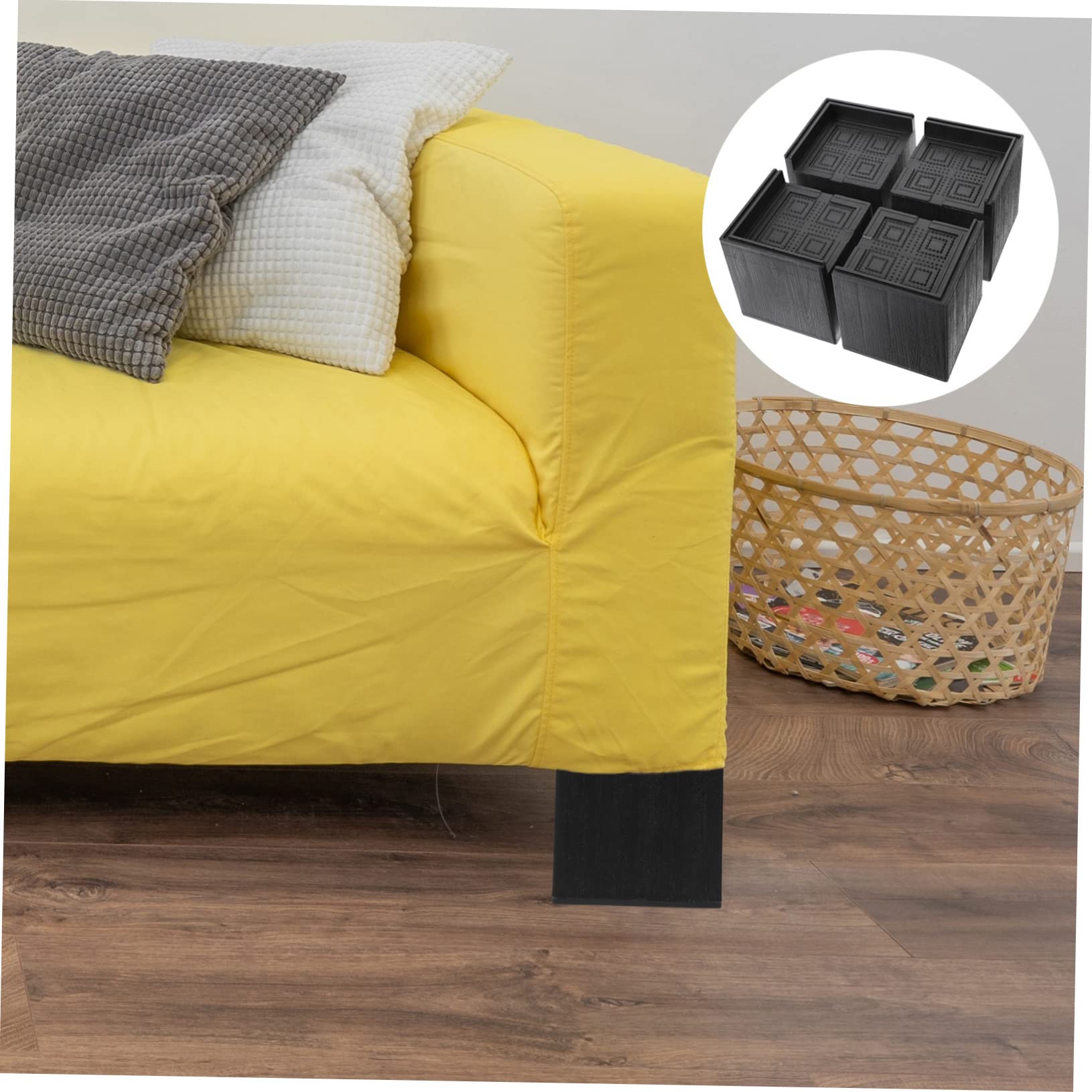 Verstellbare Betterhöhungen, Stapelbare Möbelheber, Einfach Zu Bedienen, Erhöhungsblöcke Für Waschmaschine, Schreibtisch, Sofa, 4 Stück