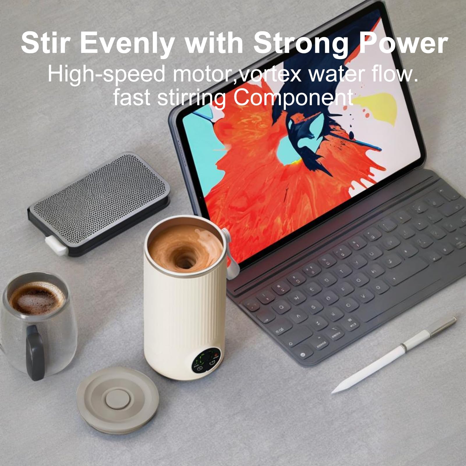 400 ml Chauffe Biberon Nomade, chauffe-biberon de voyage rechargeable par USB avec batterie de 6000 mAh, agitateur intégré, température réglable, chauffage rapide pour le lait maternel, le café