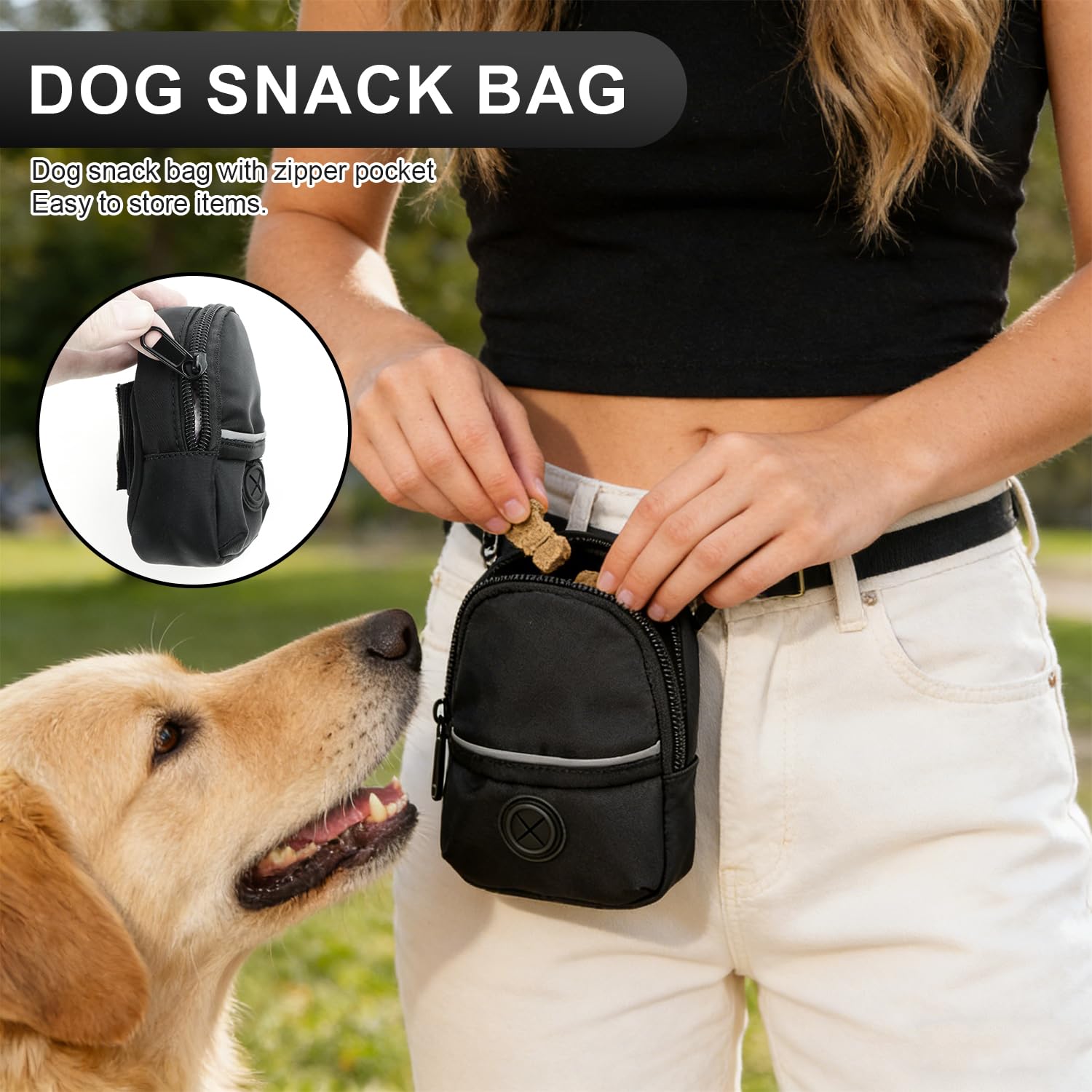 Porta Premietti per Cani Addestramento, Borsa Allenamento All'aperto Portasacchetti Cane Cacca Porta Sacchetti Cane Animali Domestici per Addestramento e Passeggiate