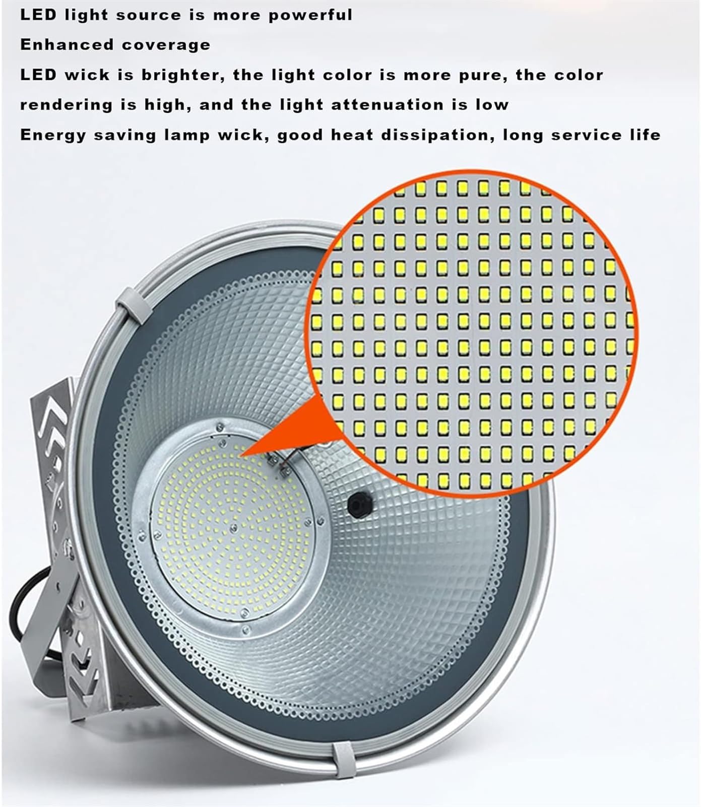 Reflektor LED do użytku na zewnątrz, 300-4000 W, IP66, wodoodporna lampa bezpieczeństwa, światło robocze o wysokiej jasności, na podwórko, magazyn, stadion, garaż
