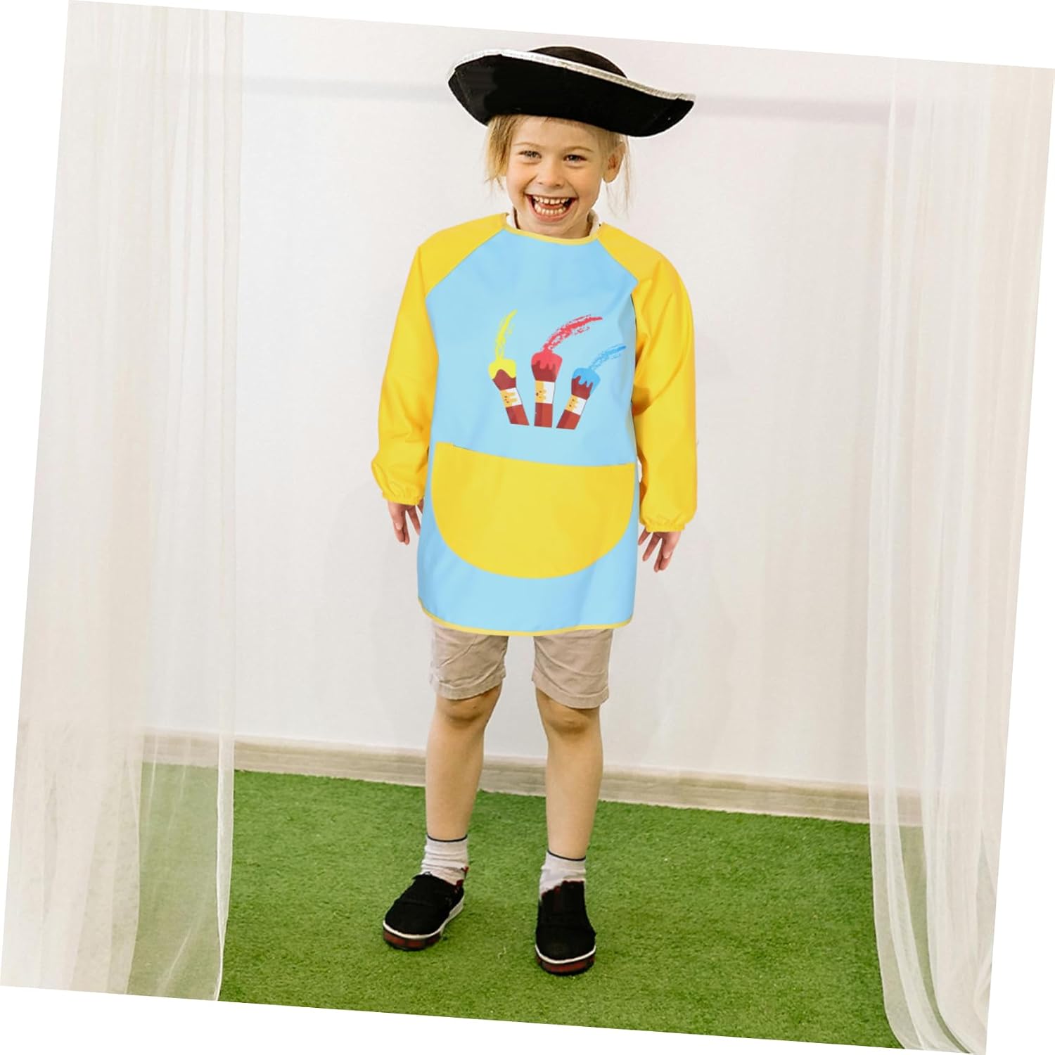 Boy Girl Artist Smocks Boys and Girls Painting Aprons Long Sleeve Easy Wear Adjustable