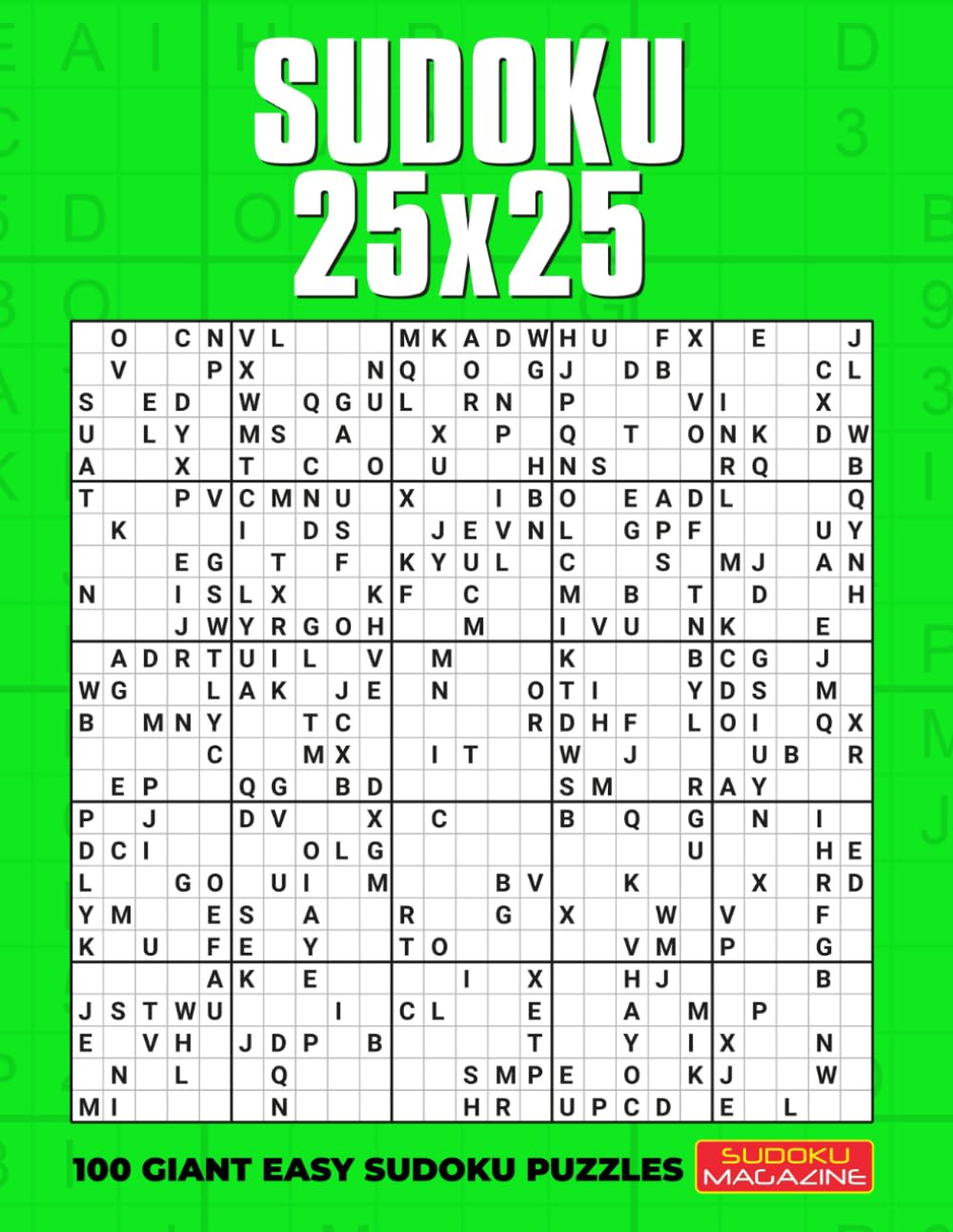 Sudoku 25x25: 100 Giant Easy Sudoku Puzzles