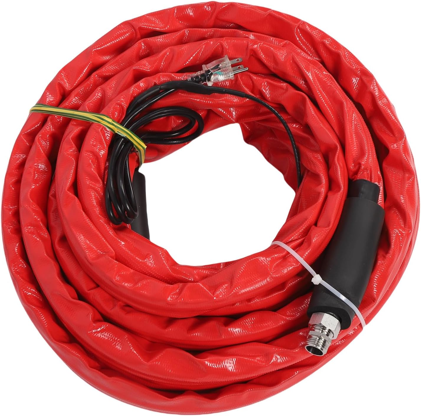 50FT RV Heated Water Hose -40F Anti Freeze Drinking Water Hose Energy Saving Thermostat Adapter for Motorhome Home Garden