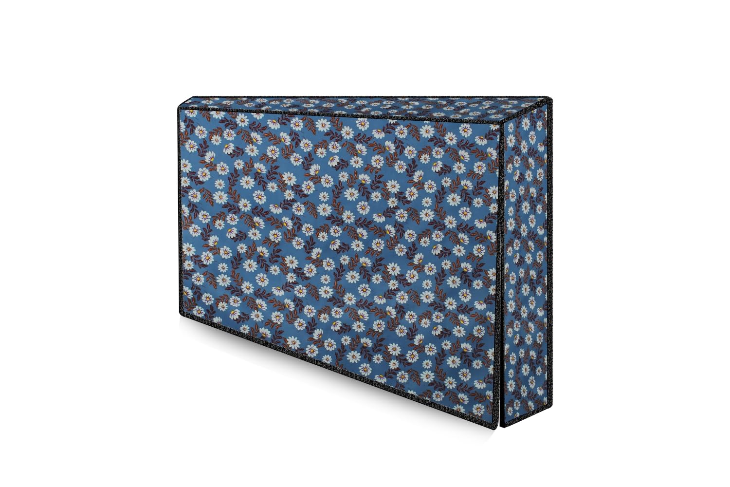 The Furnishing Tree Polyester Waterproof & Dustproof LED/LCD/Monitor TV Cover Suitable for All Models of 32 Inch TV, Dimensions of the Cover WxHxD In Inches: ( 29x19x3 ), Floral Pattern Blueish Grey-image-2