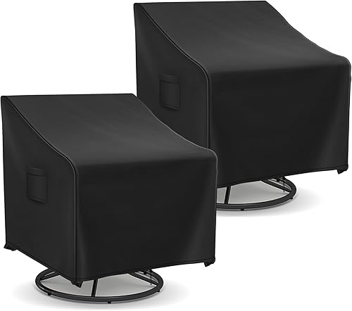 Miniatura 1 de Fundas para sillas giratorias para exteriores, impermeables, para sillas mecedoras para exteriores, paquete de 2, fundas para sillas de patio para