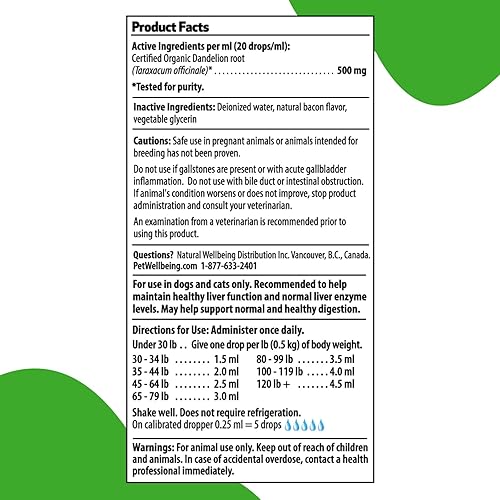 Miniatura 6 de Pet Wellbeing Raíz de diente de león para perros y gatos - Hígado, digestivo, cardiovascular, apoyo para el azúcar en la sangre, suplemento herbario