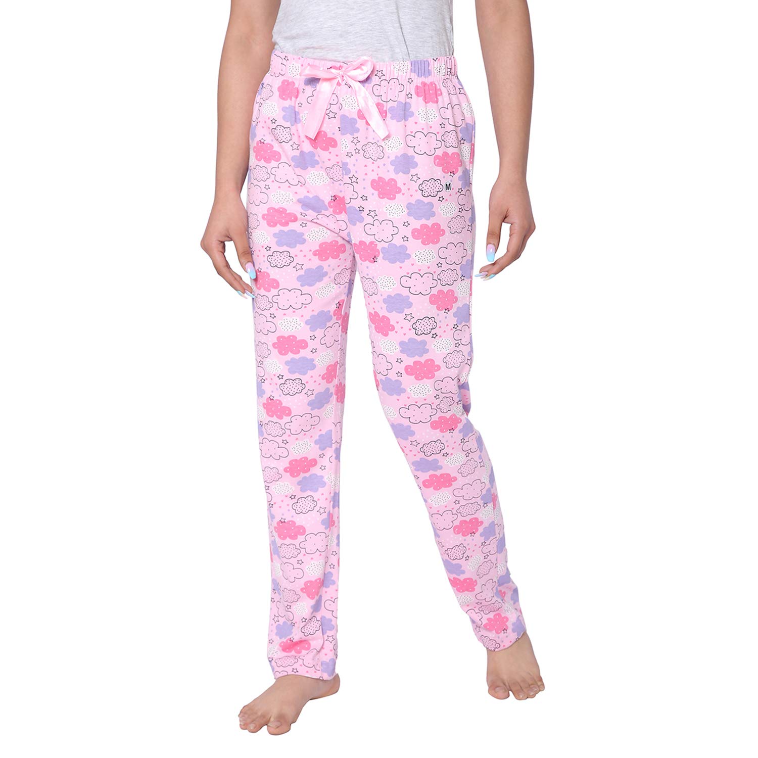 Real BasicsWomen's Cotton Printed Pyjama Pack of 1