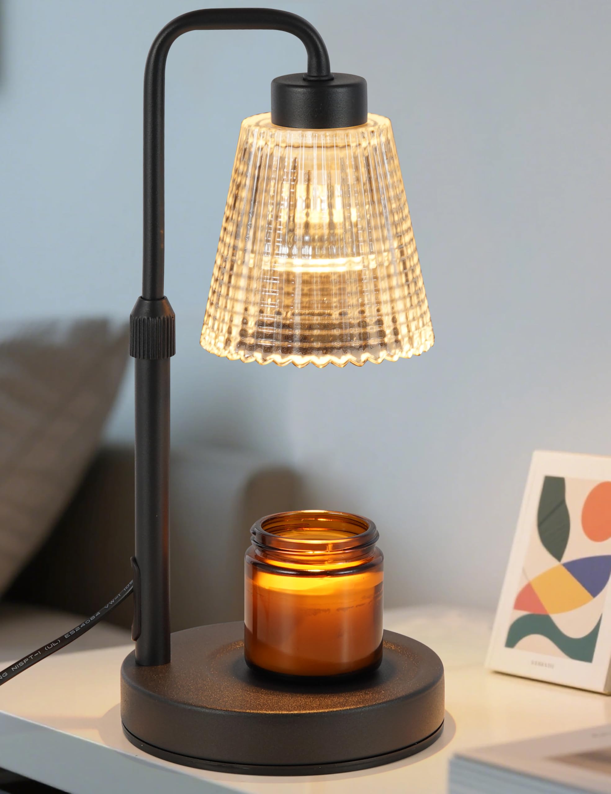 Candle Warmer Lamp with Timer Dimmable, Birthday Gifts for Women Mom, House Warming Gifts New Home Decor, Wax Melt Warmer for Jar Candles with 2 Bulbs