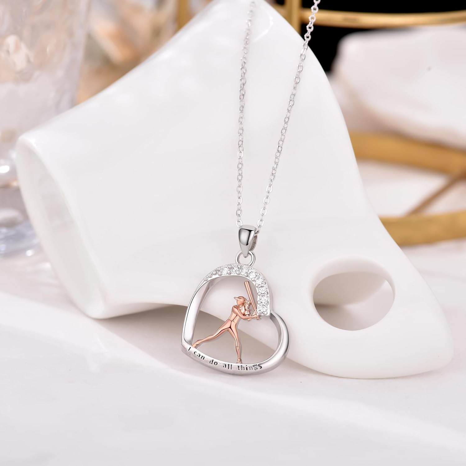 Sport Pendant Tennis/Baseball/Surfboard Necklace for Women Inspirational Jewelry Gift - Image 3