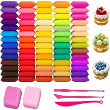 Adult Air Dry Clay   Ultra Light Magic Clay, Non-Toxic Modeling Clay & Dough, Air Dry Clay Set   72 Colours Modelling Clay Kit with Tools, Storage Bags & Manual, Non-Toxic Soft Craft for DIY