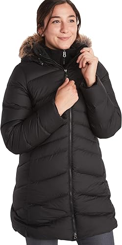 Miniatura 18 de MARMOT Chaqueta acolchada de plumón Montreal hasta la mitad del muslo para mujer Negro,Cocodrilo,gris (Glacier Grey),Marina de medianoche,Acai