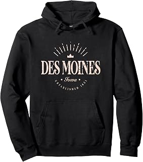 Des Moines Iowa | Des Moines IA Modern Pullover Hoodie