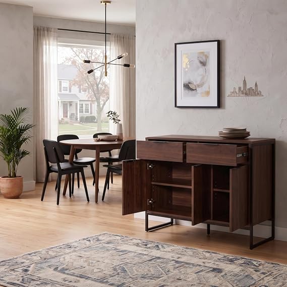 Sideboard Buffet Cabinet with Storage,Modern Solid Wood