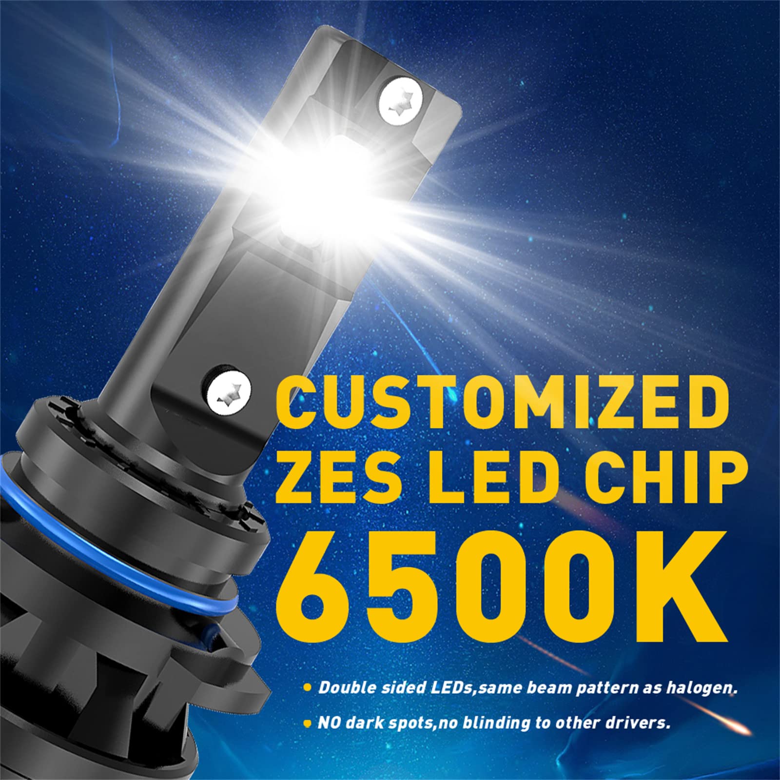 Bombillas LED, Kit LED De Alto Lúmenes, 60 W, 12000 Lúmenes, Kit De Conversión De Faros LED Superbrillantes, 6500 K, Blanco Frío, Resistente Al Agua IP68, Paquete De 2,H7