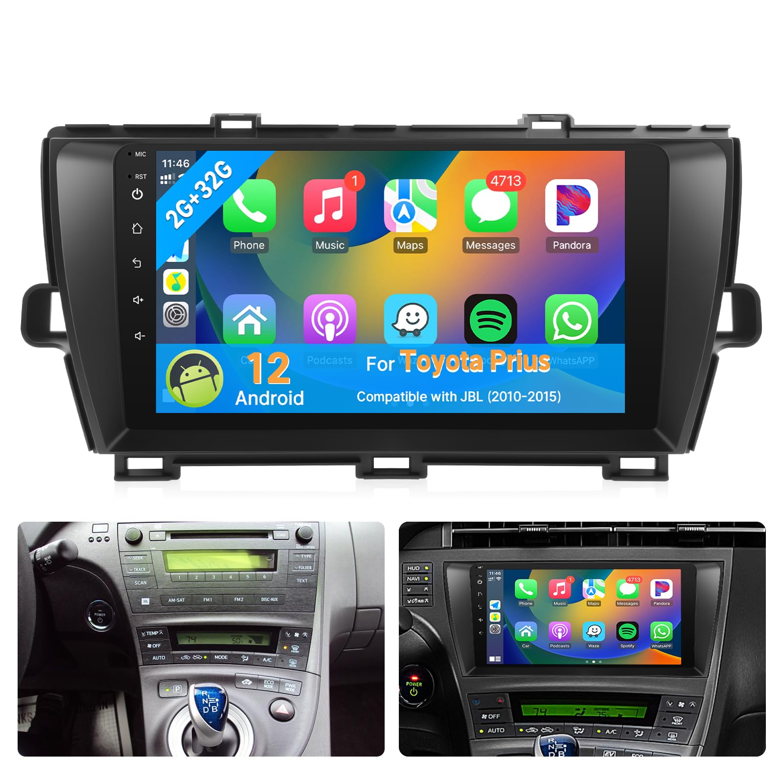 Photo 1 of Leadfan Android 12 Car Stereo for Toyota Prius
