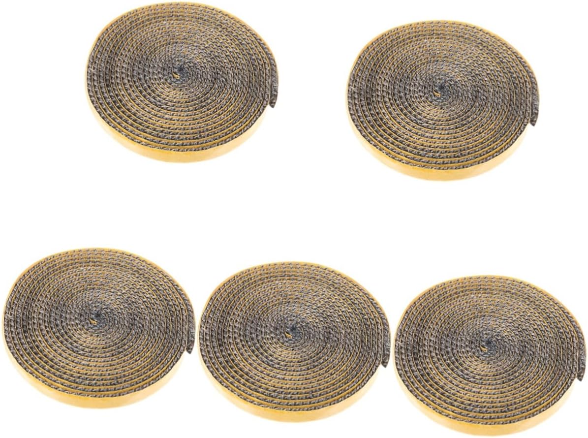 BESPORTBLE 5rolls Fireplace Gasket Tape Self Adhesive Fiberglass Gasket Rope for Wood Stove Door Insulation