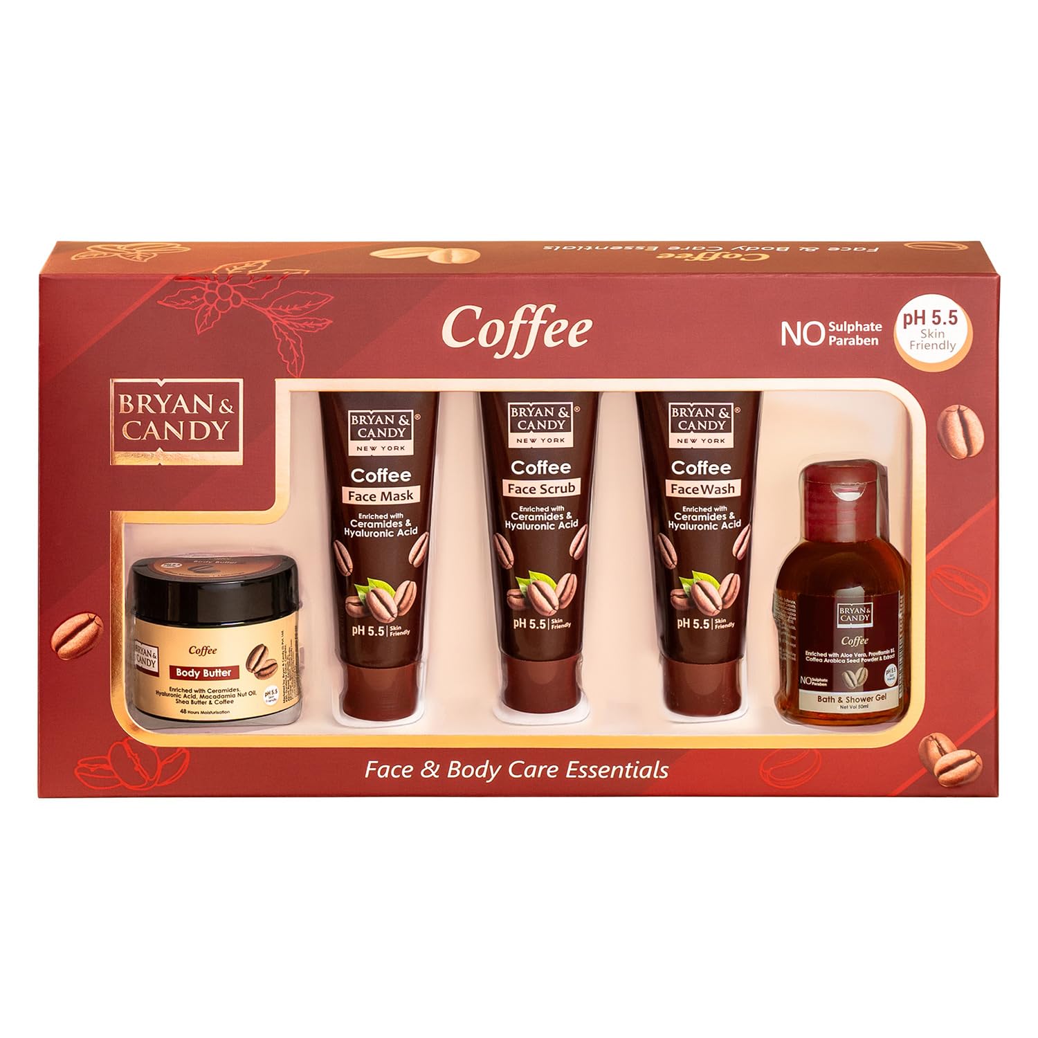 Bryan & Candy Coffee Bath Kit Women's Day Gift Set For Women & Men | Choco Body Butter, Face Wash, Face Scrub, Face Mask, Bath & Shower Gel | Vegan, pH 5.5, SLS & Paraben-Free |-image-37