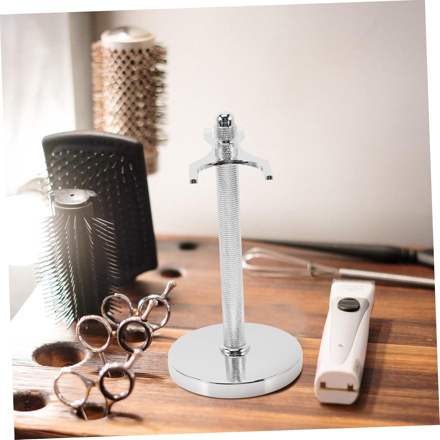 Mikinona Men's Shaving Razor Holder Stand Razor Brush Stand Holder Shaving Brush Display