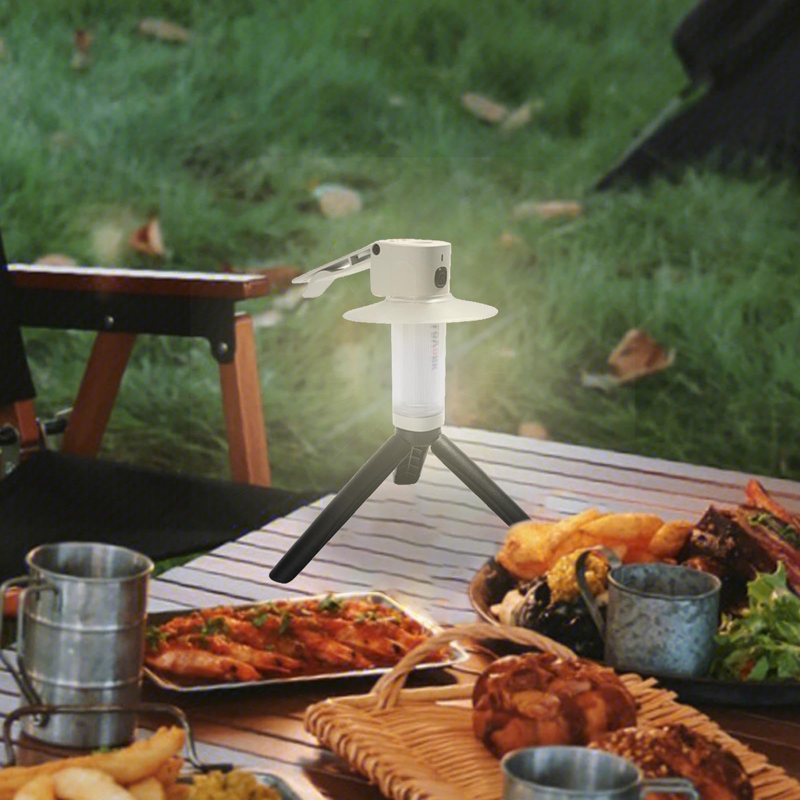 Linternas de Camping Recargables Luz LED Magnética Ajustable 180° con 3 | Lámpara de Viaje de Largo Alcance para Patio Viaje Mochilero Senderismo Escalada Excursión al Aire