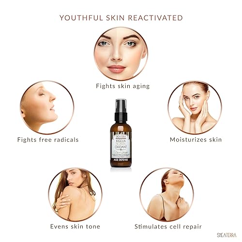 Miniatura 3 de Shea Terra Kigelia Age Defense Collection - Suero facial antioxidante  Suero facial natural antienvejecimiento con antioxidantes que hidratan,