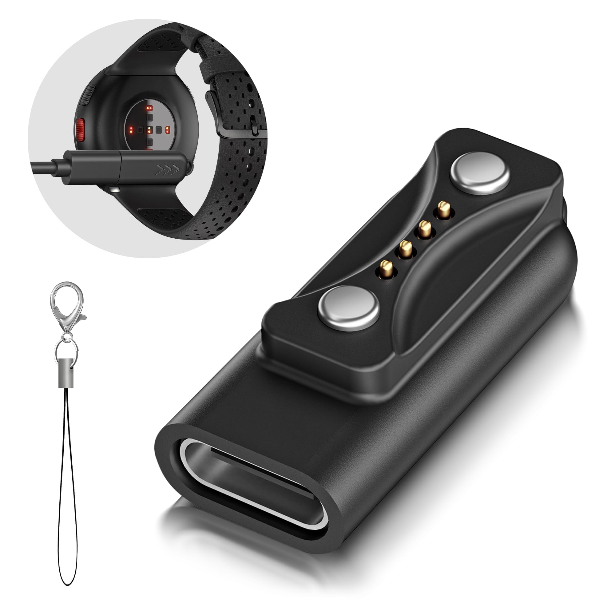 Adaptateur De Charge Type-C Pour Montres Polar - Compatible Vantage M3/V3, Pacer, Ignite 3 - 2 Packs