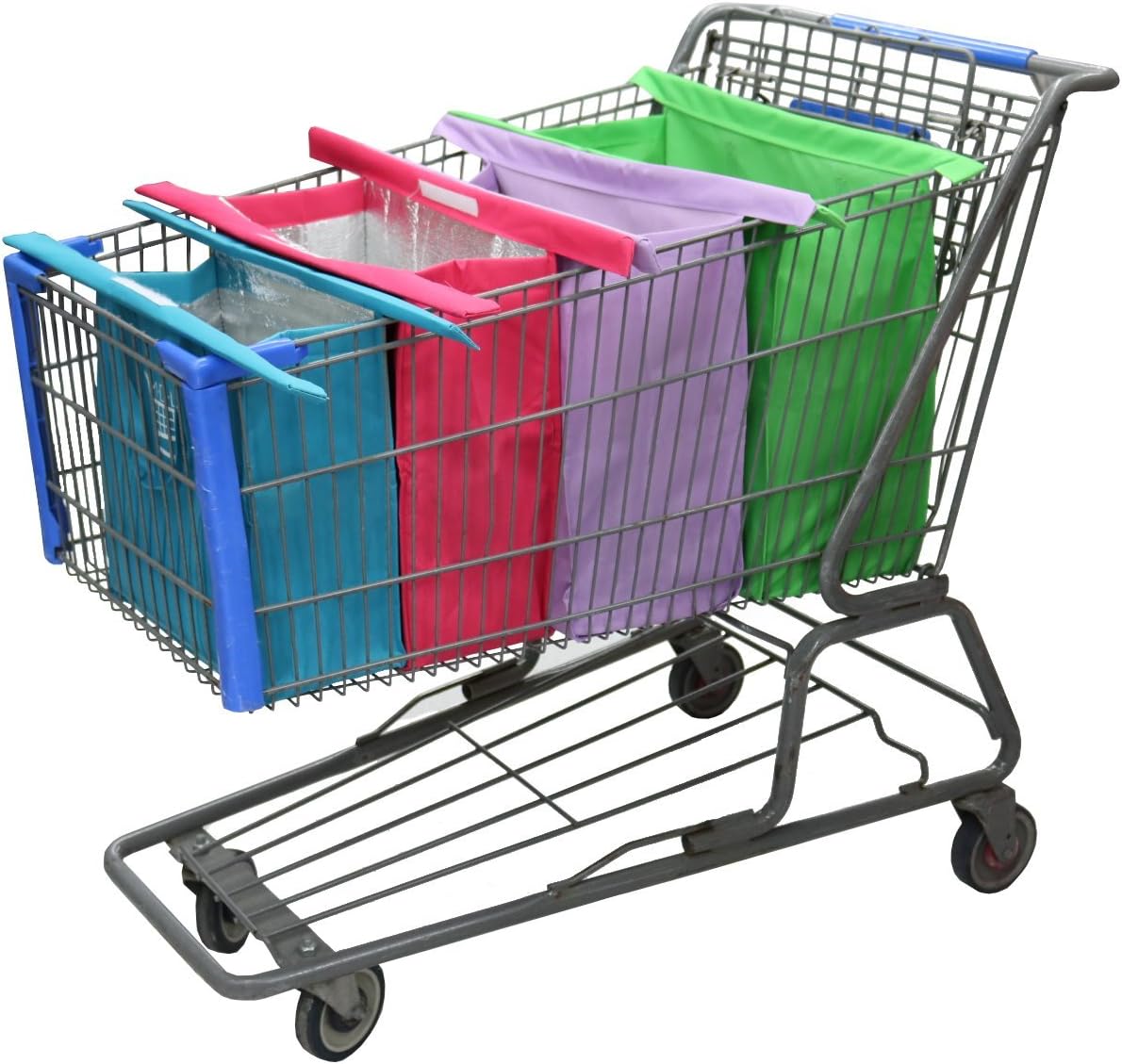 Upstreet Reusable Shopping Cart Bags and Grocery Organizer Designed for Trolley Carts