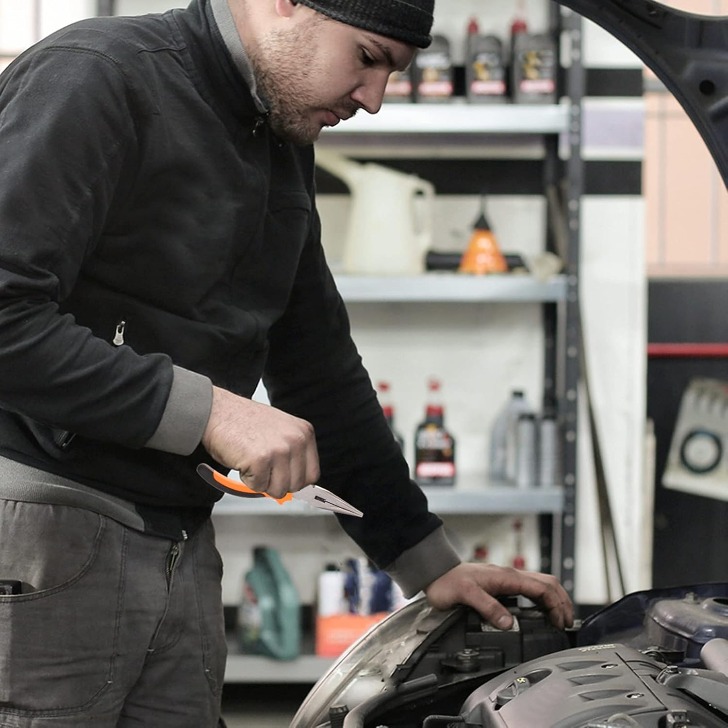 Wakauto 100pcs Tire Repair Tool Kit for Cars Motorcycles and Trucks Auto Tire Repair Accessories Ergonomic Handles for Easy Use