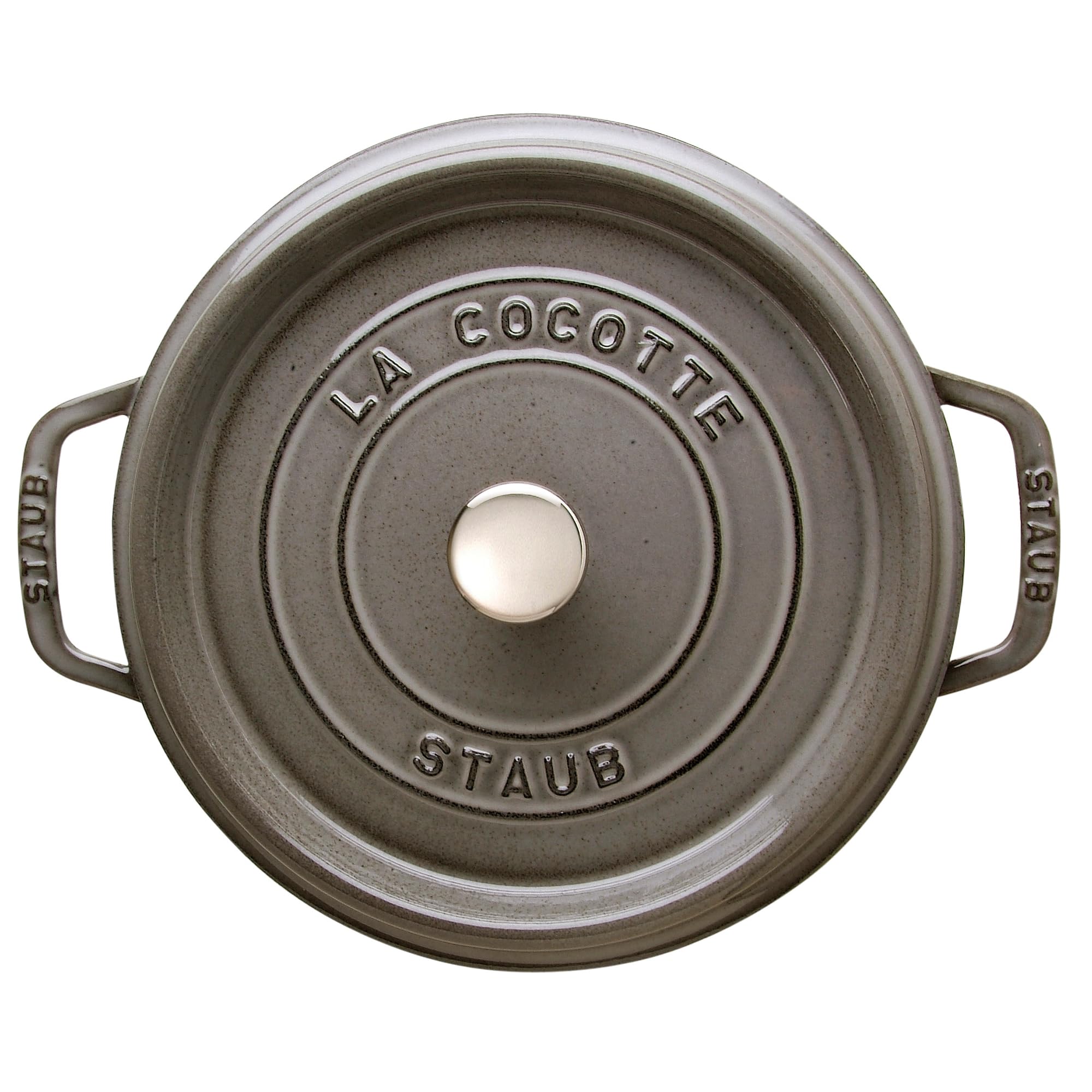 STAUB Cocotte en Fonte, Ronde 24 cm, 3,7 L, Gris Graphite