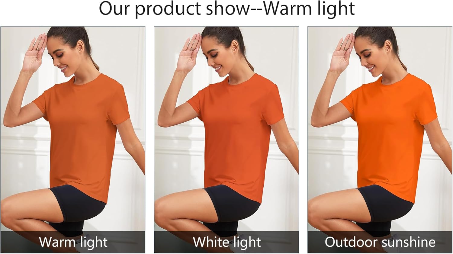KevaMolly Workout Tops for Women UPF50+ Breathable Loose Fit Yoga T Shirts Short Sleeve Running Gym Athletic Tee Top - Image 6