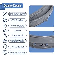 Vista 3 de Junta de arranque de puerta de lavadora MDS47123608 WM8100HVA mejorada, sello de junta de puerta de lavadora compatible con LG/Kenmore