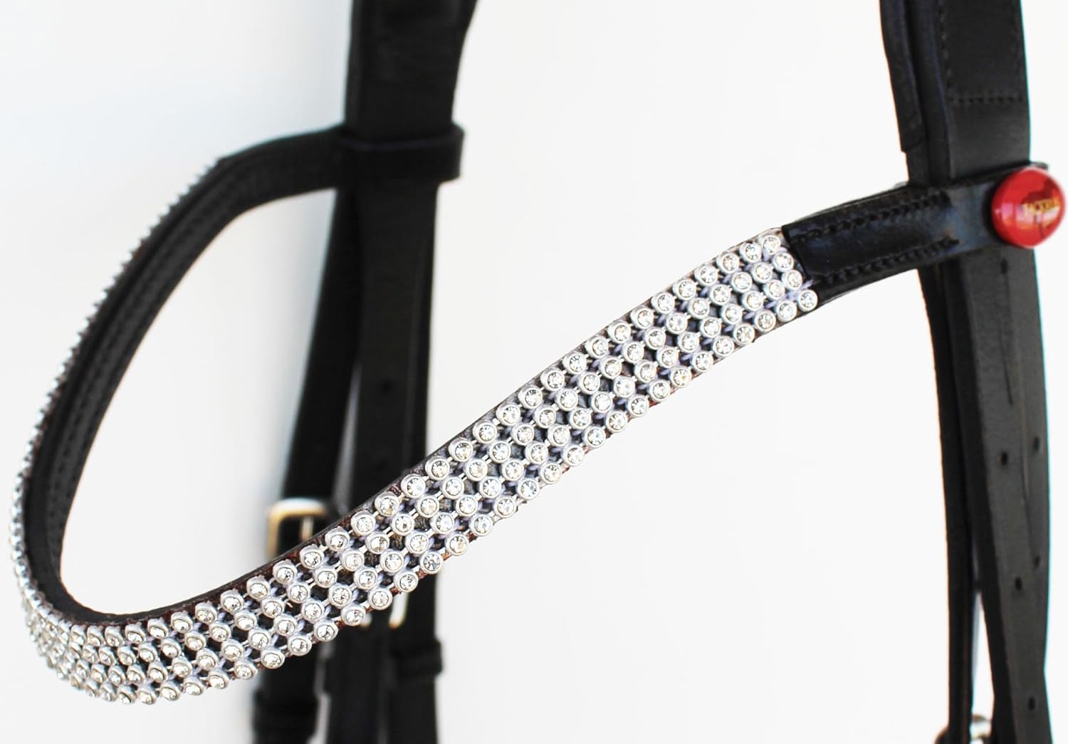 CHALLENGER English Horse All Purpose Padded Leather Removeable Flash Bridle Reins 803481BKF