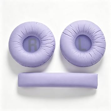 Earpads Cushions and Headband Pad Replacement for JBL Tune 520BT 520BT T510BT T450BT 660NC 600BTNC Headphones Headset, Comfortable Softer Leather Memory Foam Noise Isolation Ear Cups Cover, Purple