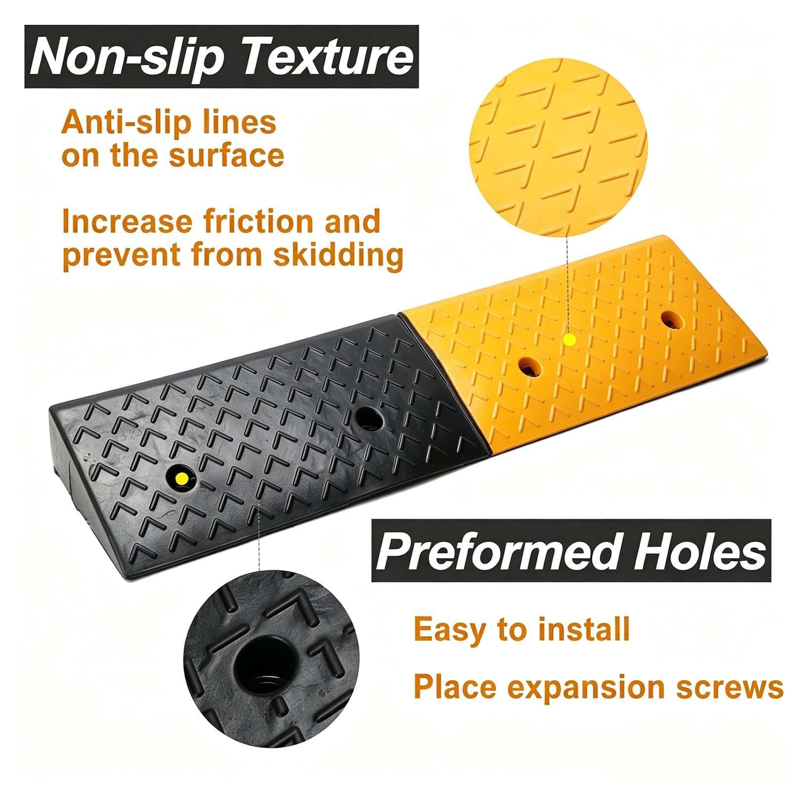mopam 2 rampe in gomma per marciapiede, da 10 cm, resistenti, per marciapiedi, marciapiedi, auto, scooter, moto, 99 x 25 x 10 cm (lunghezza x larghezza x altezza)